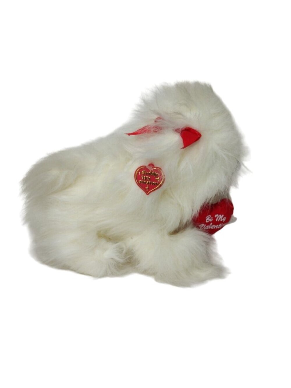 Vintage 1993 Cuddle Wit White Valentines Day Dog Puppy Ages 3 and up 10 inch
